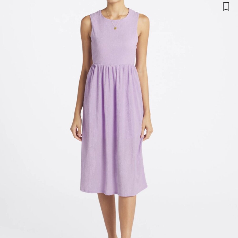 NWT Kaileigh XL Purple Amanda Criss Cross Back Midi Dress